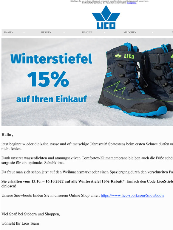 ❄🥾❄Der nächste Winter kommt bestimmt - jetzt 15% auf alle Winterstiefel!❄🥾❄