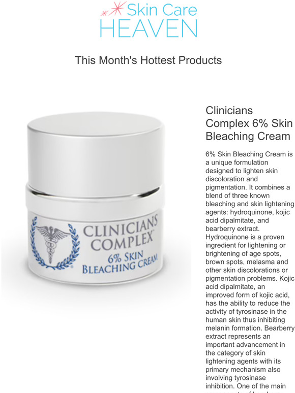 We think you'll love: Clinicians Complex 6% Skin Bleaching Cream and more...