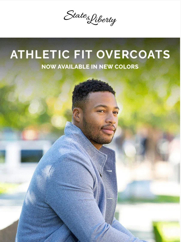 State and liberty clothing co new athletic fit overcoats milled
