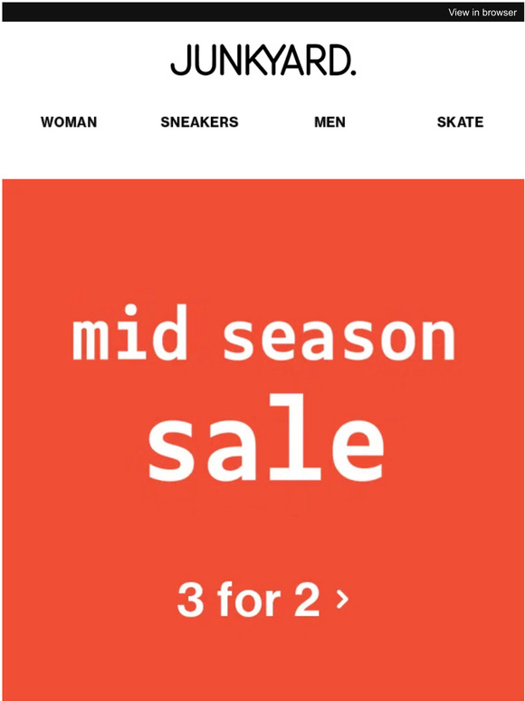 3 for 2 on Mid Season Sale!