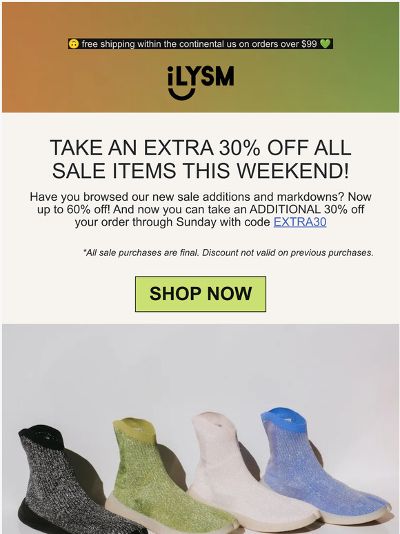 EXTRA 30% OFF SALE!