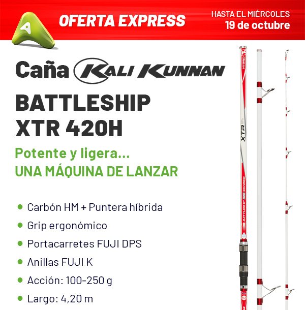 Celsius Por favor mira falso ArmerÃa Ã lvarez: -39 euros: Caña Surfcasting Kali Kunnan Battleship XTR  420H | Milled