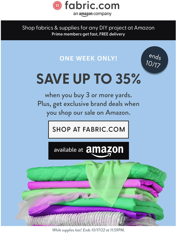 ✨ Up to 35% off select fabrics + savings on Riley Blake Designs & more✨