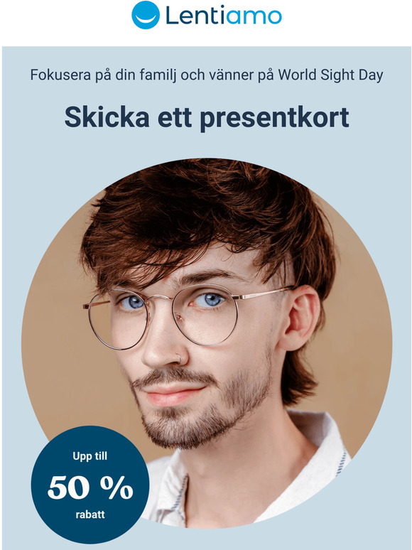 Registrera dig på Lentiamo idag under World Sight Day och spara upp till 50 %