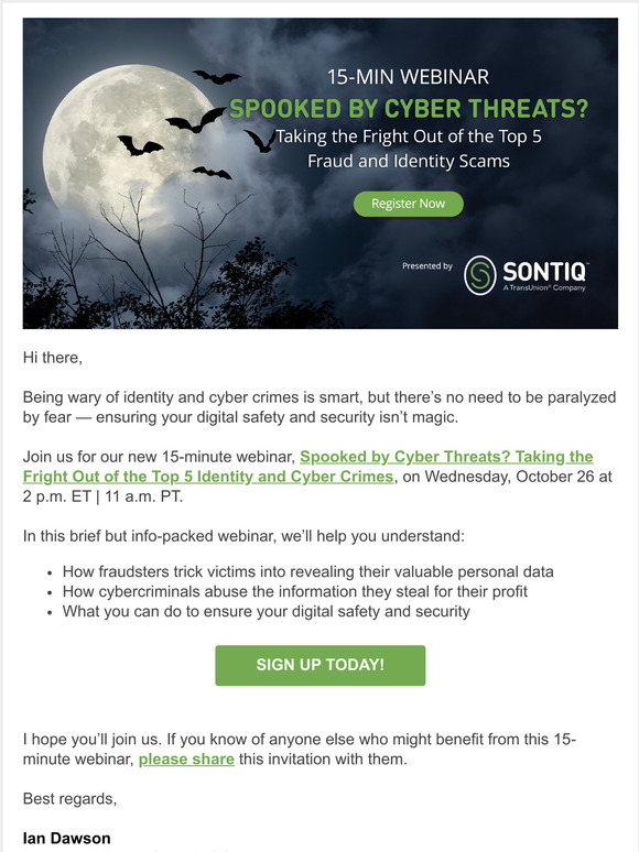 You’re Invited | Taking the Fright Out of Cyber Threats