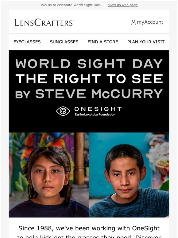 LensCrafters Discover The Right to See by Steve McCurry. Milled
