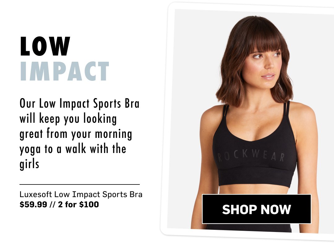 Luxesoft Low Impact Sports Bra by Rockwear Online