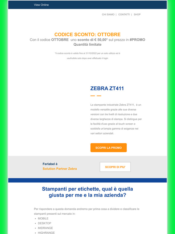 Ferlabel ZEBRA ZT411 ⚠️ back in stock SCOPRI LA PROMO Milled