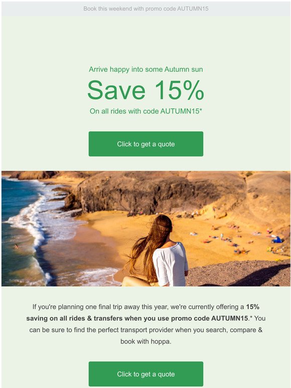 Save 15% on thousands of rides around the world