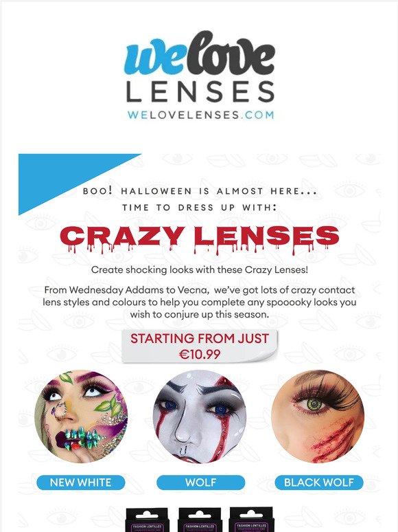 Create a Spooktastic Halloween look with Crazy Lenses!