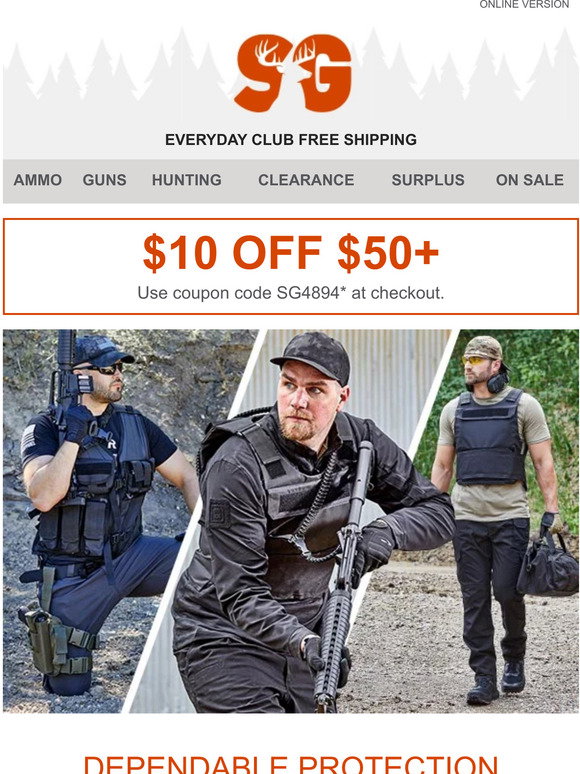 Sportsman's Guide: Protection Under Fire >> Body Armor and Tactical ...