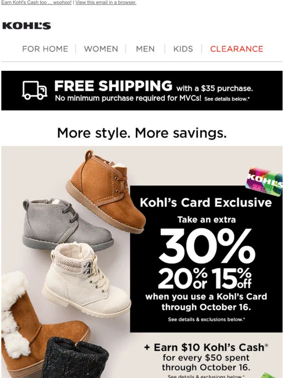 kohl's nike shoe sale