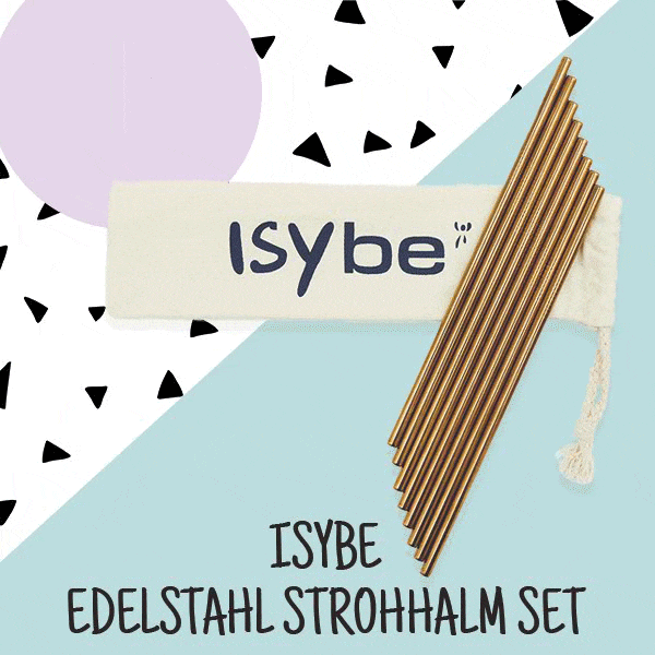 Jetzt neu! - ISYbe Edelstahl Strohhalm-Set