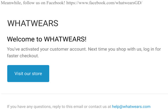 Customer account confirmation