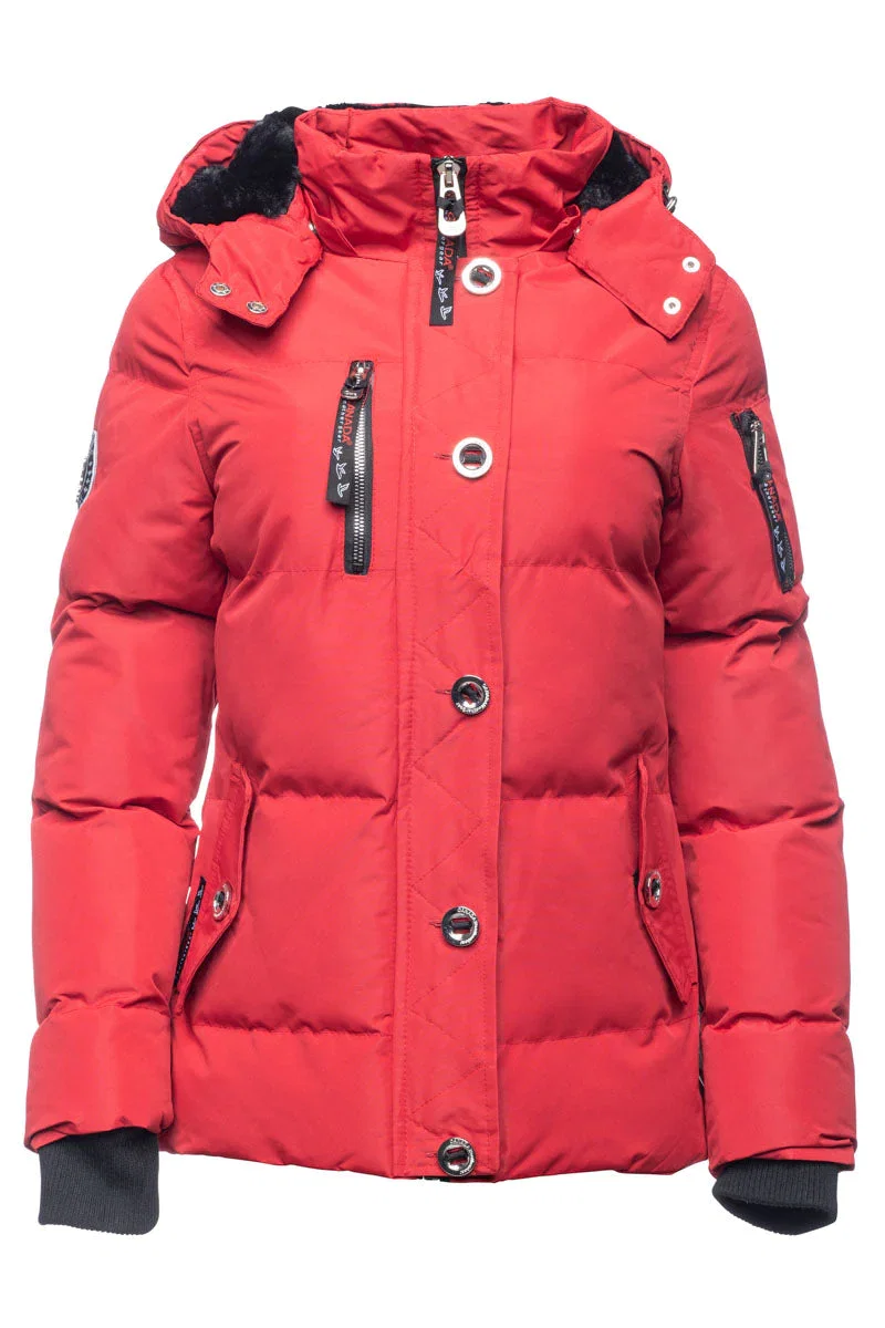 Image of Canada Weather Gear Sherpa Lined Hood Bomber Jacket - Red