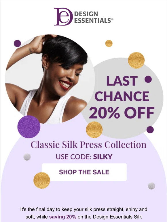 Design Essentials Last Chance For 20 OFF The Classic Silk Press