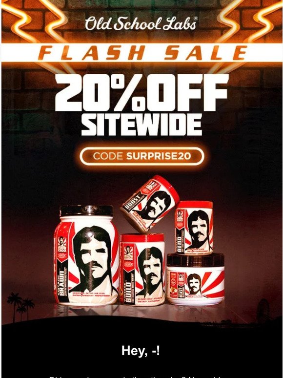 Flash Sale: 20% OFF Storewide
