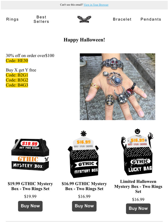 Get your 30% off for Halloween 💯✨