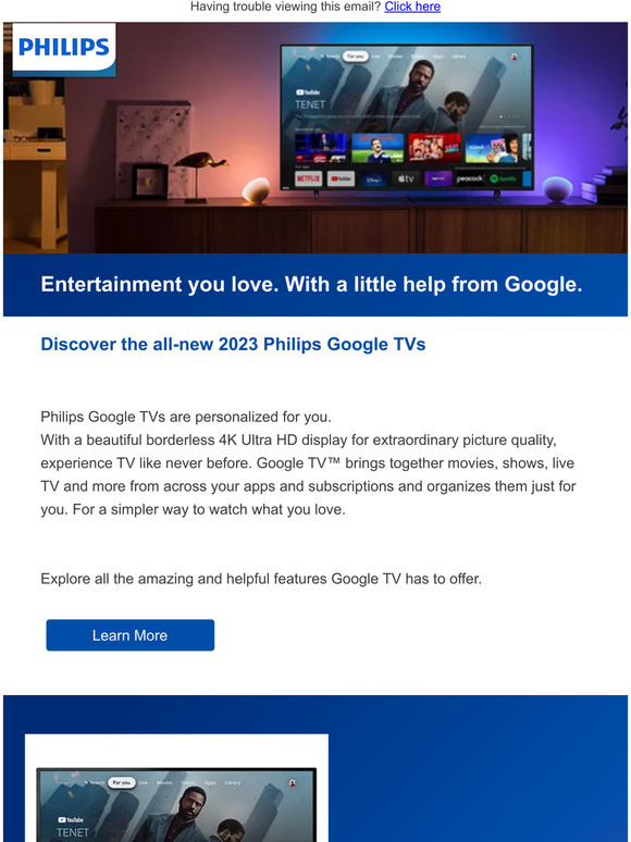 Philips: Dear —, Introducing The New 2023 Google Tv 