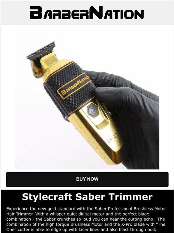 BarberNation (US) BEST TRIMMER EVER?!? 😬 Stylecraft Saber Trimmer Milled