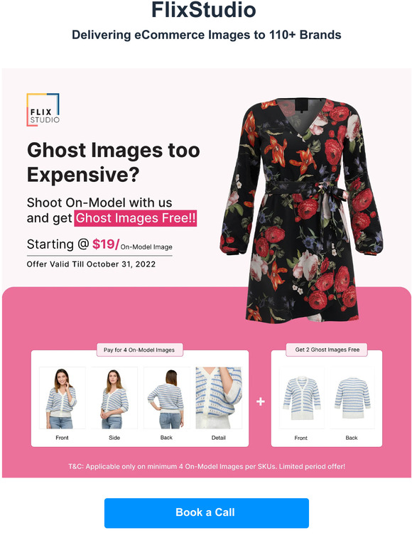 Free Ghost Images with On-Model Shoot at $19 per image