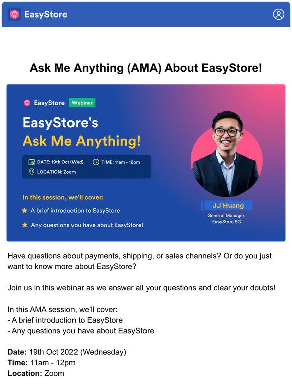 [Webinar] Got questions about EasyStore? Ask me anything!
