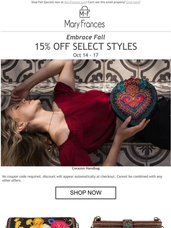 Embrace Fall - 15% OFF select styles
