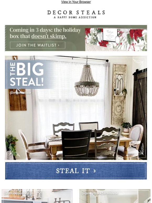 Decor Steals Today's Steal Is A HUGE Deal 🎉 Milled