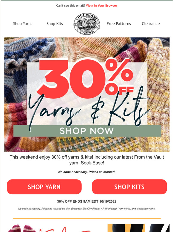 Lion Brand Yarn Shop Our Weekend Sale 👉 Milled