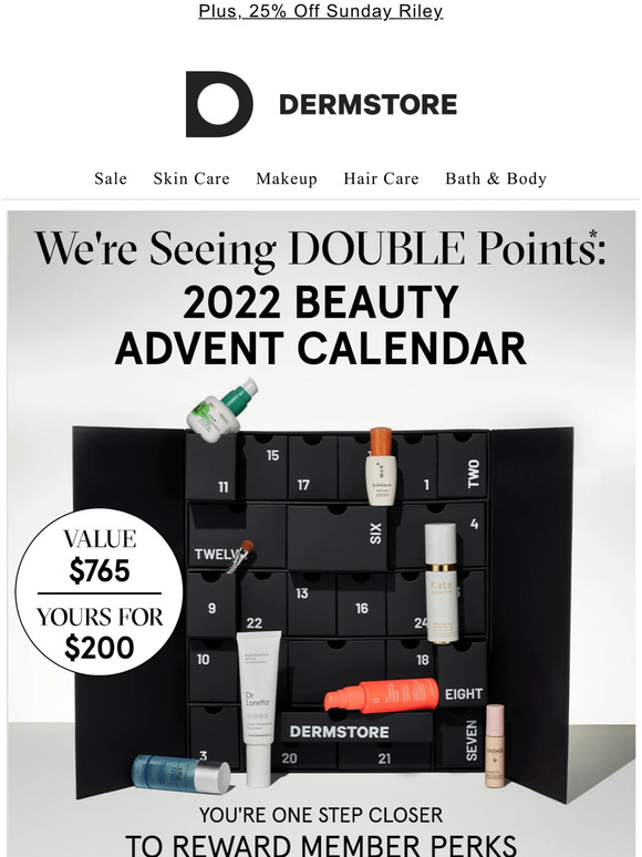 Earn 2x points on the 2022 Advent Beauty Calendar Milled