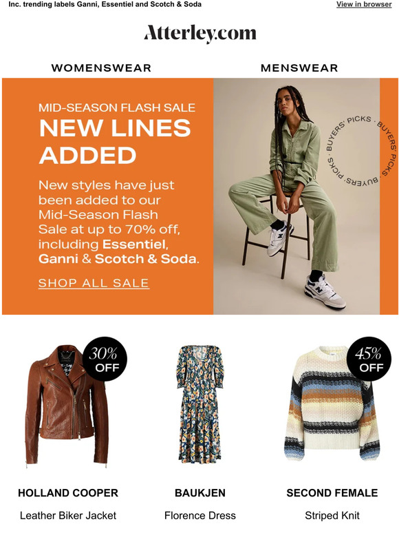 Mid-Season Sale | New lines added up to 70% off
