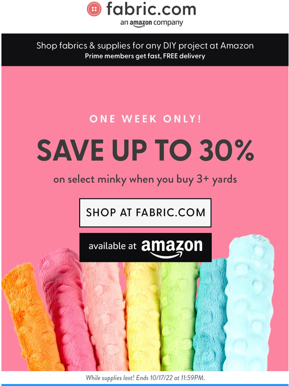 🤯 Save up to 30% on Select Minky when you buy 3+ Yards 🤯