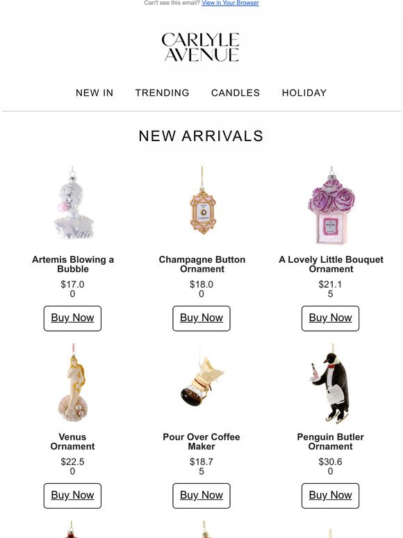 Your favorite ornaments are back + many new styles