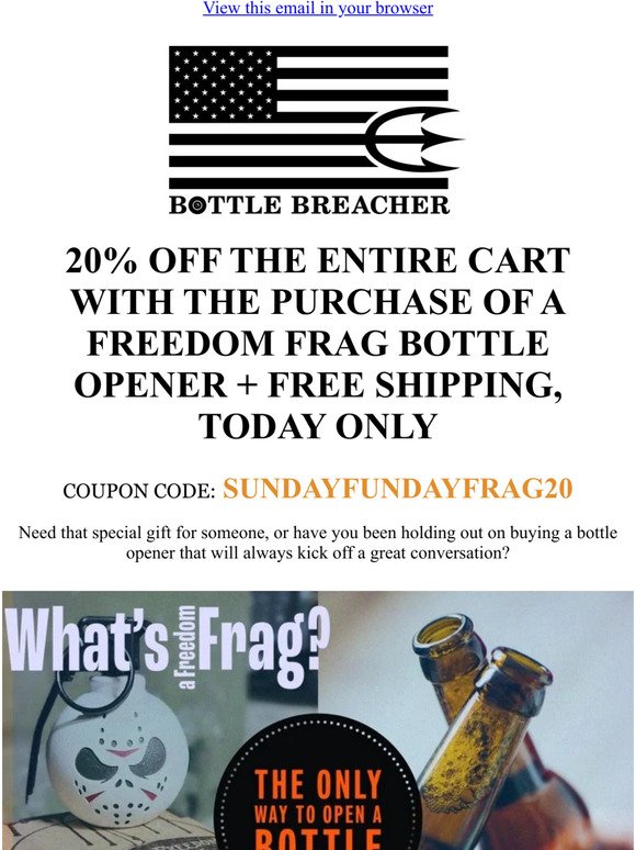 20% OFF ENTIRE CART - TODAY ONLY