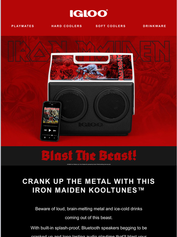 Igloo Coolers Iron Maiden KoolTunes Blast the Beast.🔊🤘 Milled