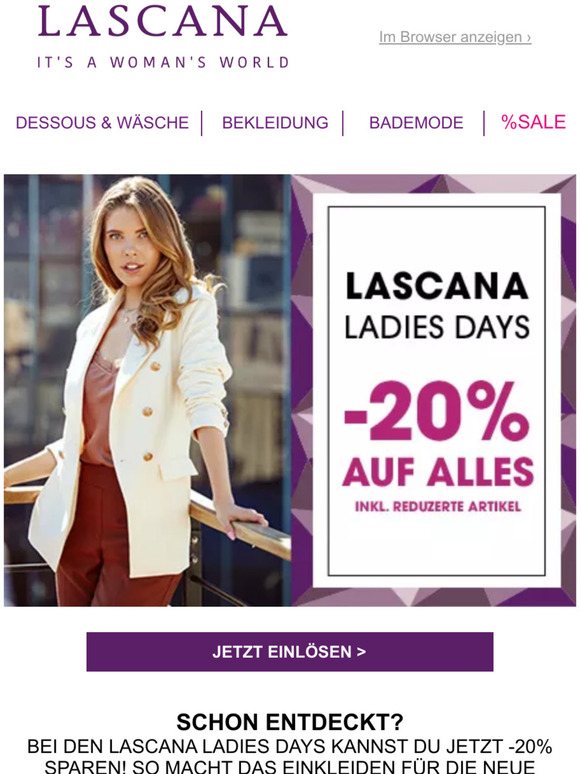 Otto 20 auf ALLES bei den LASCANA Ladies Days! Milled