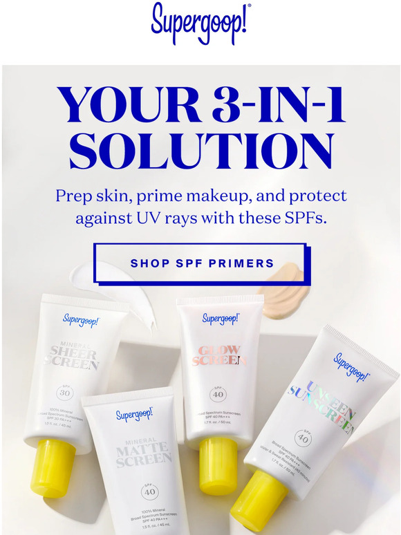 Supergoop Email Newsletters Shop Sales, Discounts, and Coupon Codes