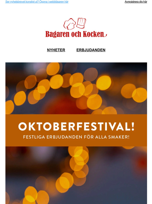 Bagaren och Kocken Oktoberfestivalen fortsätter! 30 festliga