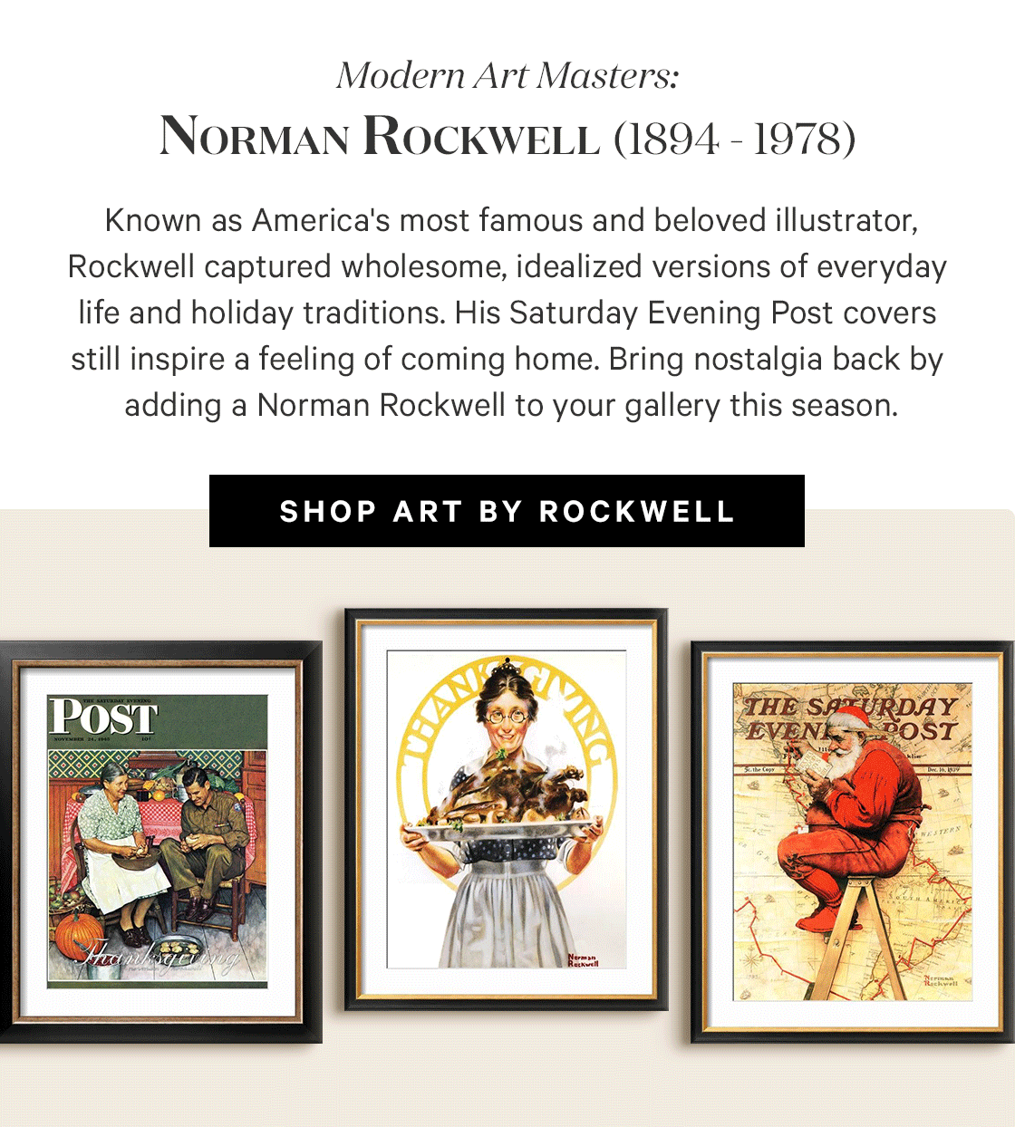 Get nostalgic with Norman Rockwell illustrations. Milled