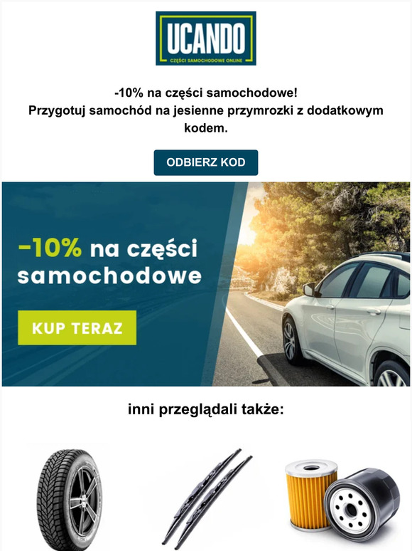 -10% na części samochodowe w Ucando.pl 🚗