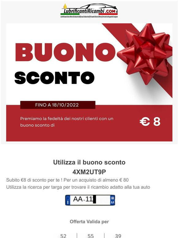 Buono sconto di 8€ 😮😮