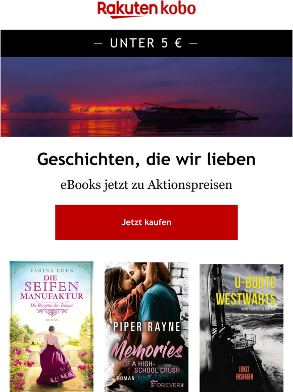 Unter 5 €: eBooks jetzt zu tollen Preisen