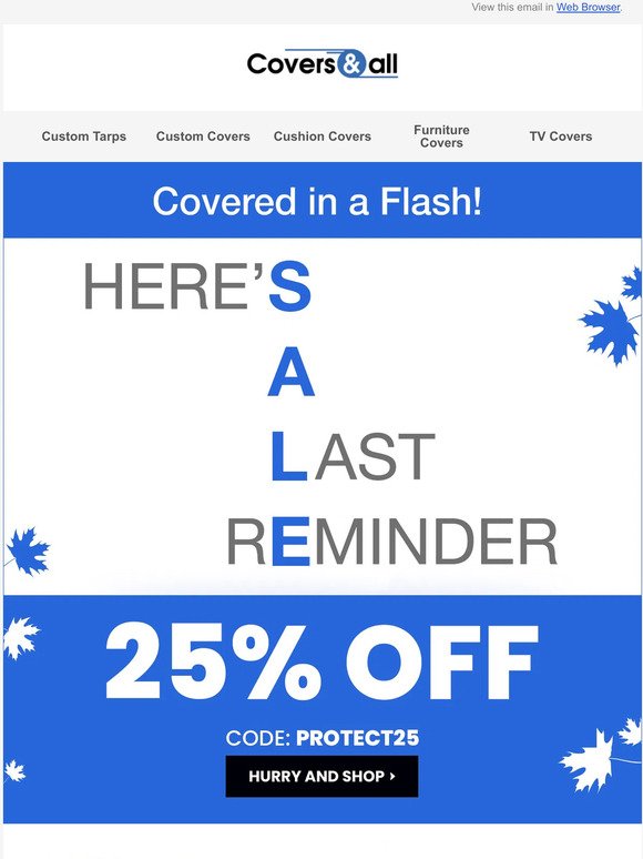 HURRY- Last Reminder to Claim 25% OFF