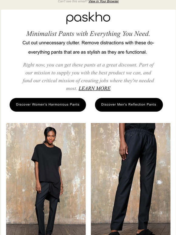 Paskho Travel Clothes Perfected Minimalism Milled