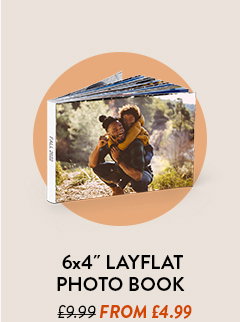 6x4 layflat photo book | was £9.99 from £4.99 | shop now