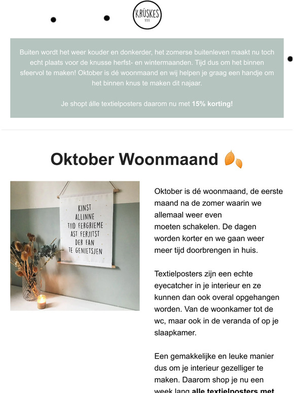 Oktober is dé woonmaand 🏡🍂