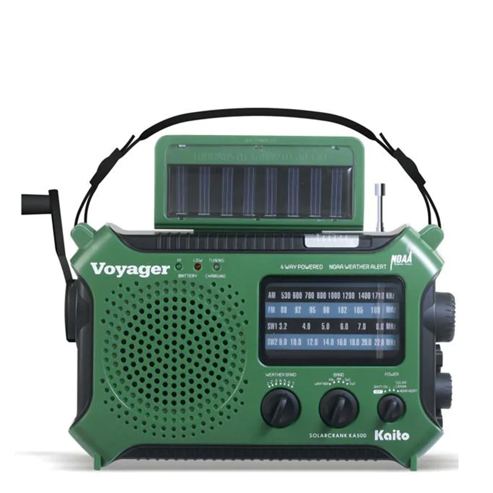 Kaito- KA500 Voyager: Multifunction Dynamo & Solar Powered Radio