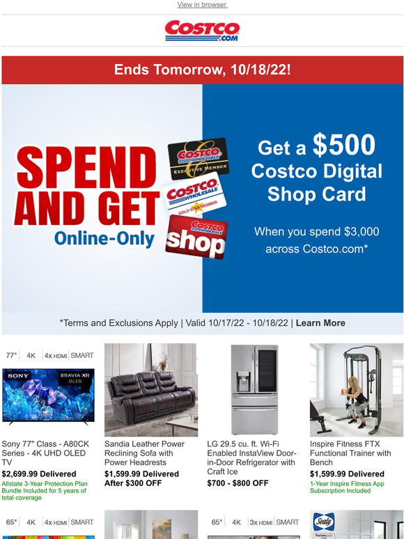 Costco OnlineOnly and Just 2 DAYS! Don't Miss Your Chance to Get a