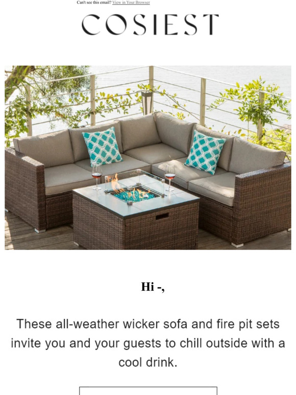 Hello, Outdoor Sectionals & Fire Pits! 👋