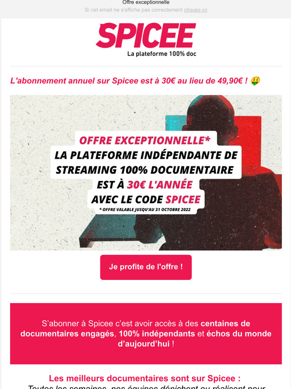 Lundi promo sur Spicee 🤑